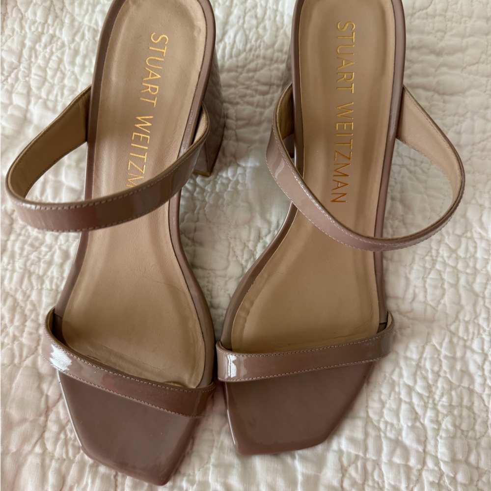 Stuart Weitzman Block Heel Size 11 LIKE NEW
